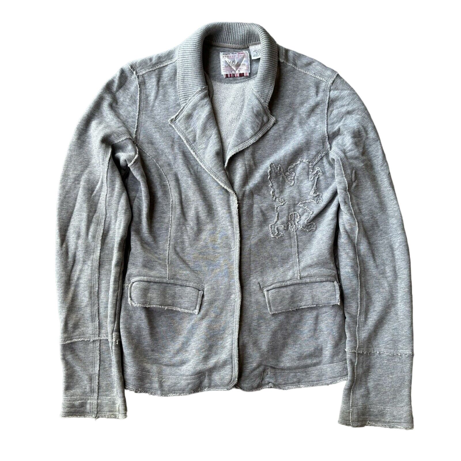 Triple Five Soul Jacket Blazer Grey Embroidered Casual Dance Teens Womens Read